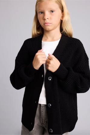 DeFacto Fitilli Triko Basic Hırka Kız Çocuk H8383A826AUBK27