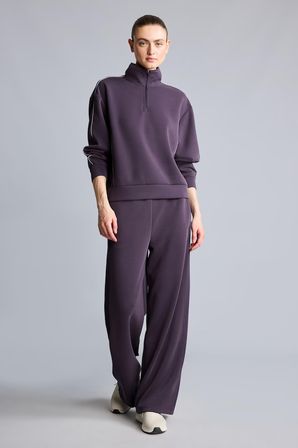 Wıde Leg Geniş Paça Standart Boy Modal Sporcu Pantolon