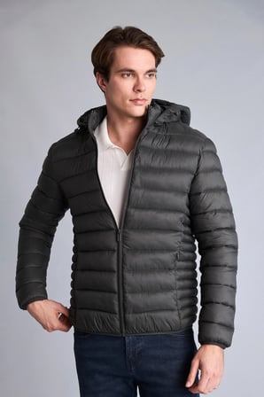 Defacto N4661AZGN1284 Yeşil Sıcak Tutan Su İtici Slim Fit Mont