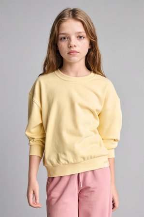 DeFacto Relax Fıt Basic Sweatshırt Kız Çocuk E6842A826AUYL487