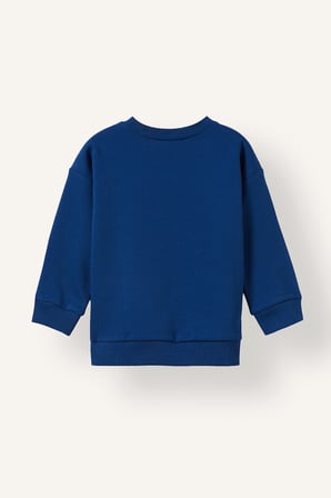 Kış Temalı Ayı Baskılı Oversize İçi Yumuşak Tüylü Kalın Sweatshirt Erkek Bebek