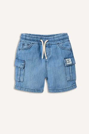 DeFacto Pamuklu Jean Şort Erkek Bebek G7554A526SMNM39