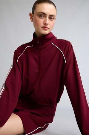 DeFacto Ultra Yumuşak Standart Fıt Dik Yaka Fermuarlı Spor Hırka H2046AX26AUBR115