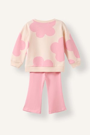 DeFacto Miffy Baskılı Sweatshirt Üst İspanyol Paça Pantolon Alt 2'li Takım Kız Bebek I2162A526AUER233