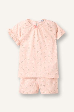 Desenli 2'li Dokuma Pijama Kız Bebek