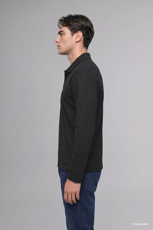 Regular Fıt Polo Yaka Sweatshırt