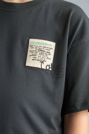 Oversıze Bisiklet Yaka Aplike Kısa Kollu Tişört Erkek Çocuk H5734A826SMAR202