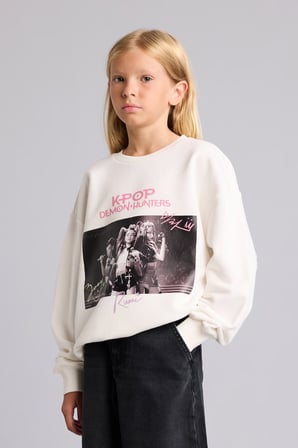 DeFacto Kpop - Demon Hunters Relax Fit Baskılı Bisiklet Yaka Sweatshirt Kız Çocuk I3553A826AUER105