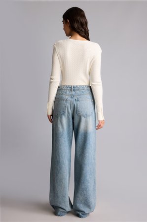 DeFacto Yüksek Bel 90's Wide Leg Jean Pantolon H6947AX26AUNM39