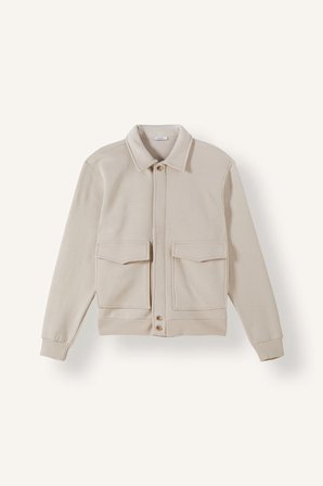 DeFacto Regular Fit Polo Yaka Kapaklı Cepli İçi Yumuşak Tüylü Selanik Kumaş Basic Ceket Hırka H4048AX26AUBG106