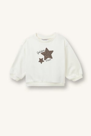 DeFacto Yıldız Baskılı Regular Fit Bisiklet Yaka Sweatshirt Kız Bebek I1723A526AUER105