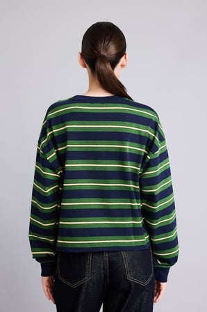 Loose Fıt Bisiklet Yaka Sweatshirt