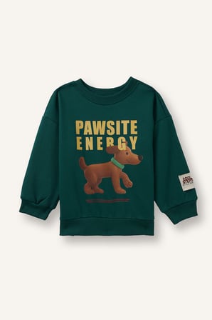 DeFacto Oversize Hayvan ve Yazı Baskılı Bisiklet Yaka Sweatshirt Erkek Bebek I3810A526WNGN1116