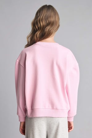 DeFacto Relax Fıt Bisiklet Yaka Basic Sweatshirt Kız Çocuk E6842A826AUPN693