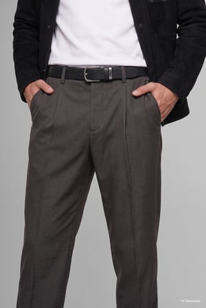 Relaxed Fit Rahat Kalıp Normal Bel Boru Paça Pantolon