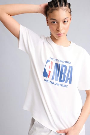 DeFacto %100 Pamuk NBA Wordmark Relax Fıt Tişört G0714AX26SPER105