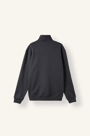 Defacto X7405AZAR9 Antrasit Regular Fit Dik Yaka Yarım Fermuarlı Basic Sweatshirt