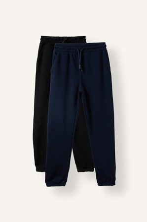 DeFacto Regular Fit Lastikli Paça 2'li Jogger Eşofman Altı Erkek Çocuk I0596A826AUBK81