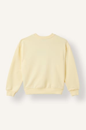 Relax Fıt Bisiklet Yaka Hayvan Baskılı Sweatshirt Kız Çocuk