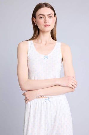 DeFacto %100 Pamuk Regular Fıt Kolsuz 2'li Pijama Takım H5417AX26SMER98