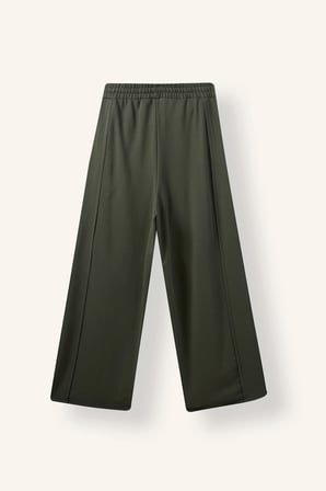 Super Baggy Fıt Çift Cepli Bağcıklı Bel Geniş Paça Uzun Boy Kalın Kumaş Pantolon