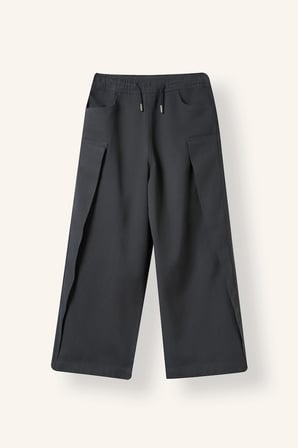 Wıde Leg Gabardin Pantolon Kız Çocuk