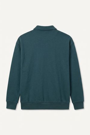 DeFacto Boxy Fit Polo Yaka Fermuarlı Şeritli Sweatshirt Hırka I0631AX26AUGN1051