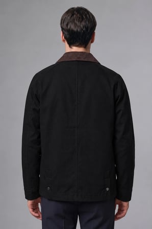 Regular Fit Polo Yaka Cepli Kadife Yaka Fermuarlı Astarlı Mont