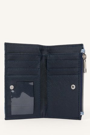 DeFacto Kadın Puantiyeli Denim Görünümlü Suni Deri Cüzdan I5813AXNSNV2