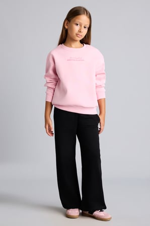 DeFacto Relax Fit Bisiklet Yaka Düşük Omuzlu Baskılı Sweatshirt Kız Çocuk I3382A826AUPN683