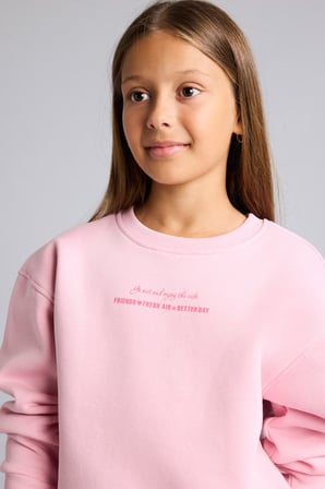 DeFacto Relax Fit Bisiklet Yaka Düşük Omuzlu Baskılı Sweatshirt Kız Çocuk I3382A826AUPN683