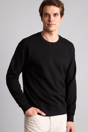 DeFacto Pamuklu Regular Fit Basic Sweatshirt E8339AX26AUBK81