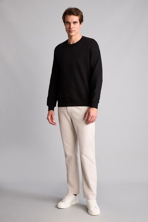 DeFacto Pamuklu Regular Fit Basic Sweatshirt E8339AX26AUBK81
