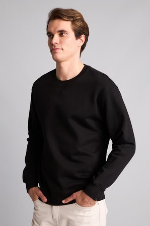 DeFacto Pamuklu Regular Fit Basic Sweatshirt E8339AX26AUBK81