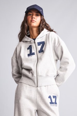 DeFacto Fıtted Kapüşonlu Kalın Kumaş Fermuarlı İşlemeli Sweatshirt Hırka H4218AX26WNGR110