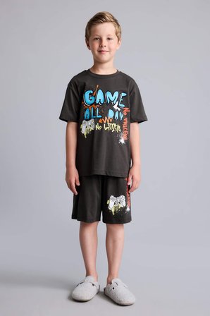 DeFacto %100 Pamuk Regular Fıt 2'li Pijama Takımı Kız Çocuk H5400A826HSAR220