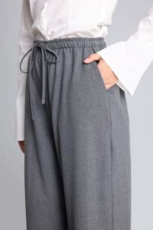 Wıde Leg Çift Cepli Normal Bel Standart Boy Pantolon