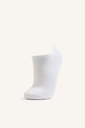 DeFacto Kadın Dikişsiz 10'lu Pamuklu Sneaker Beyaz Çorap I3492AXNSWT1