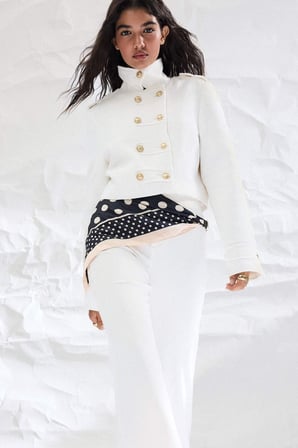 Afra x DeFacto Dik Yaka Tweed Blazer Ceket