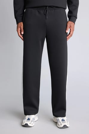 Defacto H8164AXBK81 Siyah Relax Fit Şerit Detaylı Dalgıç Kumaş Jogger Eşofman Altı