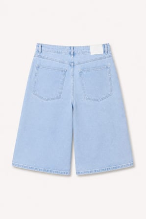 DeFacto Super Baggy Fıt Açık Mavi Bermuda Şort I5671AX26AUNM39