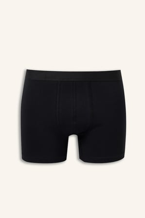 Regular Fit Beli Lastikli 3'lü Pamuklu Boxer Seti