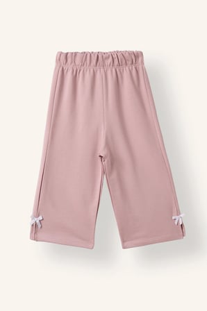 DeFacto %100 Pamuk Fiyonk Detaylı Baskılı Basic Sweatshirt Üst Geniş Kesim Alt 2'li Takım Kız Bebek I3660A526AUPR347
