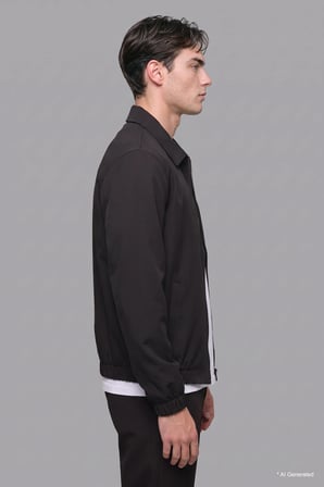 Regular Fit Düğmeli Yaka Cepli Mont