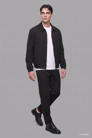 Regular Fit Düğmeli Yaka Cepli Mont