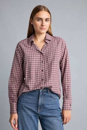 Regular Fit Klasik Yaka Kareli Flanel Uzun Kollu Gömlek