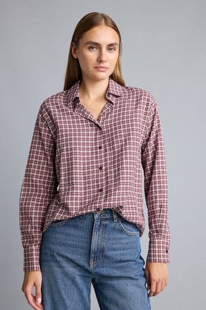 Regular Fit Klasik Yaka Kareli Flanel Uzun Kollu Gömlek