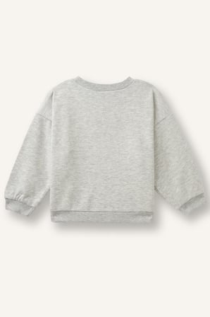DeFacto Regular Fit Bisiklet Yaka Baskılı Kalın Sweatshirt Kız Bebek I1707A526AUGR421