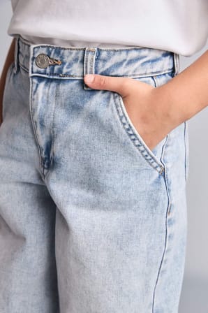 DeFacto Baggy Fıt Jean Açık Mavi Pantolon Kız Çocuk H6244A826AUNM39