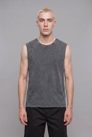 DeFacto %100 Pamuk Oversize Dikiş Detaylı Yıkanmış Efektli Bisiklet Yaka Basic Atlet I5176AX26HSAR221